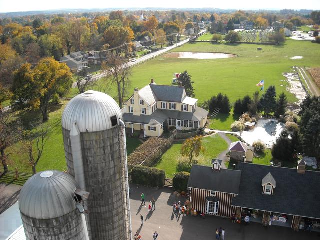 A nice view of Wismer's Farm and Trappe from the tip of Ladder 77