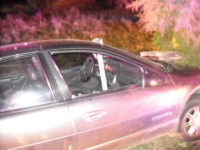 street sign in the car
